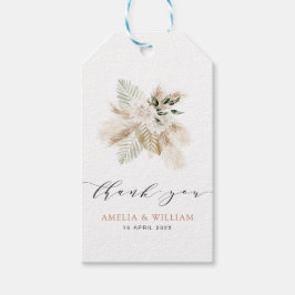 Etiqueta Para Presente boomia pampas e casamento verde