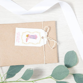 Etiqueta Para Presente Boot Western Birthday