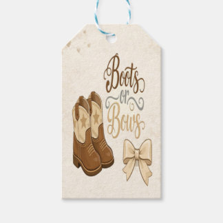 Etiqueta Para Presente Boots and Bows Gift Tags