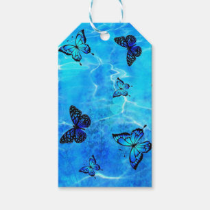 Etiqueta Para Presente Borboleta Azul