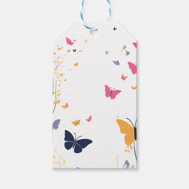 Etiqueta Para Presente Borboleta bonito (Frente)