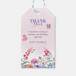 Etiqueta Para Presente Borboleta de Aquarela Abelhas Favor de Flor Silves