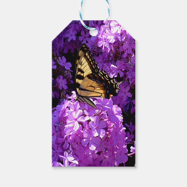 Etiqueta Para Presente Borboleta e Phlox (Frente)