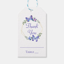 Etiqueta Para Presente Borboletas Azul Borboleta Floral Escorregar Placec