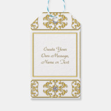 Borda Ornamental Dourada Elegante com Acento de Di
