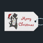 Etiqueta Para Presente Border Collie Christmas Dog Winter Animals Dogs Tr<br><div class="desc">The border collie dog at Christmas with fairy lights. Funny animals with gifts and snow for the holidays. Also funny for Christmas in July. Dogs are cute animals and are perfect for Christmas.</div>