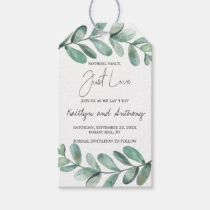 Etiqueta Para Presente Botânica Aquarela Verde Eucalyptus Gift Tags