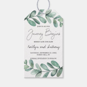 Etiqueta Para Presente Botânica Aquarela Verde Eucalyptus Gift Tags