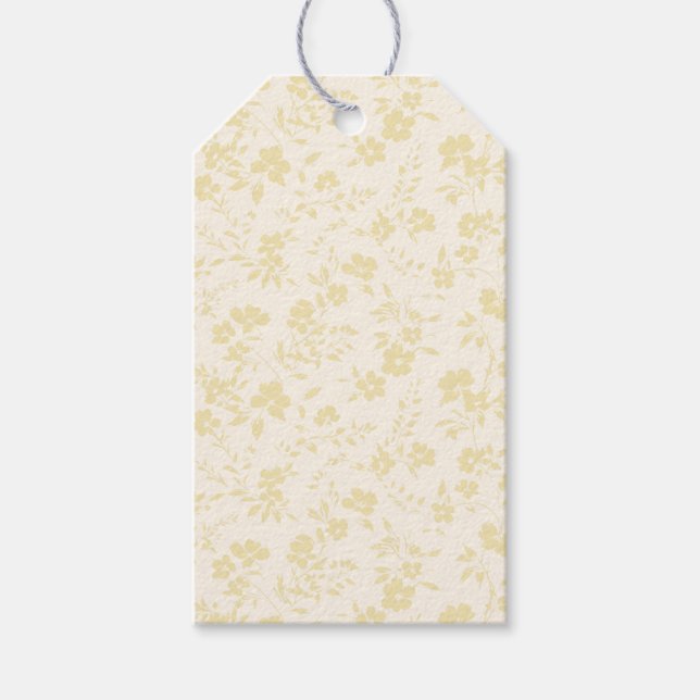 Etiqueta Para Presente Botanical Garden Buttercream - Neutral (Frente)