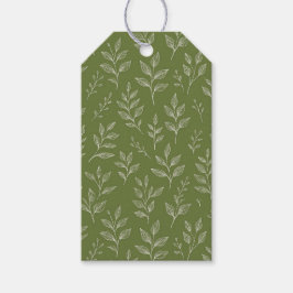 Etiqueta Para Presente Botanical Leaf Nature