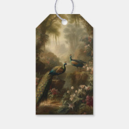 Etiqueta Para Presente Botânico: pavões, jardim inglês personalizável