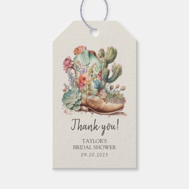 Etiqueta Para Presente Botas e Espumante Festa de Noiva Western (Frente)