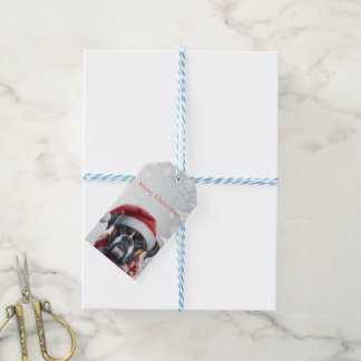 Etiqueta Para Presente Boxer de Natal com Chapéu de Papai Noel
