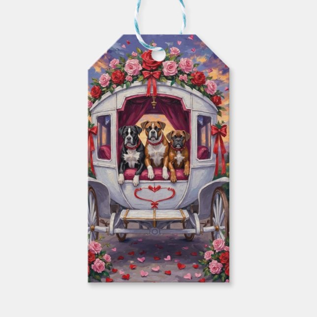 Etiqueta Para Presente Boxer Dog Valentine's Day  (Frente)