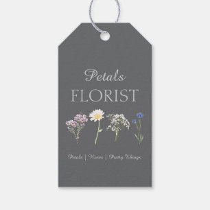 Etiqueta Para Presente Branding de Negócios de Florista Boutique