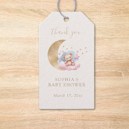 Etiqueta Para Presente Brilho Estrela Dourada Lua Favor Obrigado