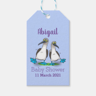 Etiqueta Para Presente Brinquedos engraçados e felizes de pés azuis dança