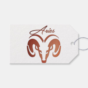 Etiqueta Para Presente Bronze toca Ram Zodiac