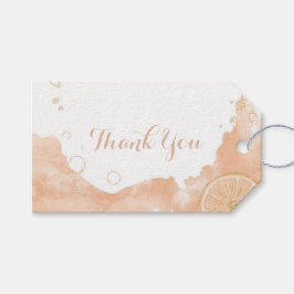 Etiqueta Para Presente Brunch & Bubbly Favor Tags – Peach Watercolor