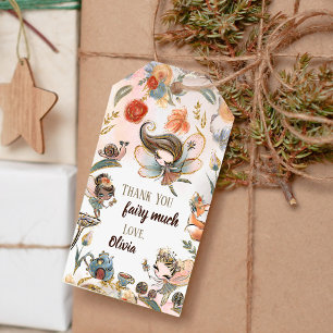 Etiqueta Para Presente Brunette Fairy Fairy Festa de aniversário Favorece