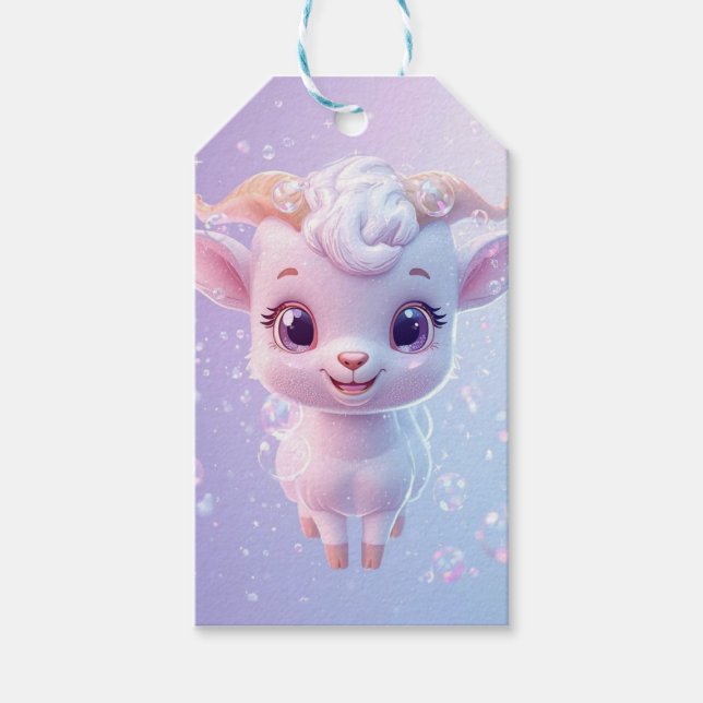 Etiqueta Para Presente Bubble Goat (Frente)