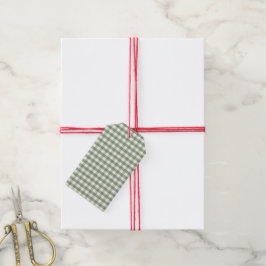 Etiqueta Para Presente Buffalo Check Green Xadrez Gingham Holiday
