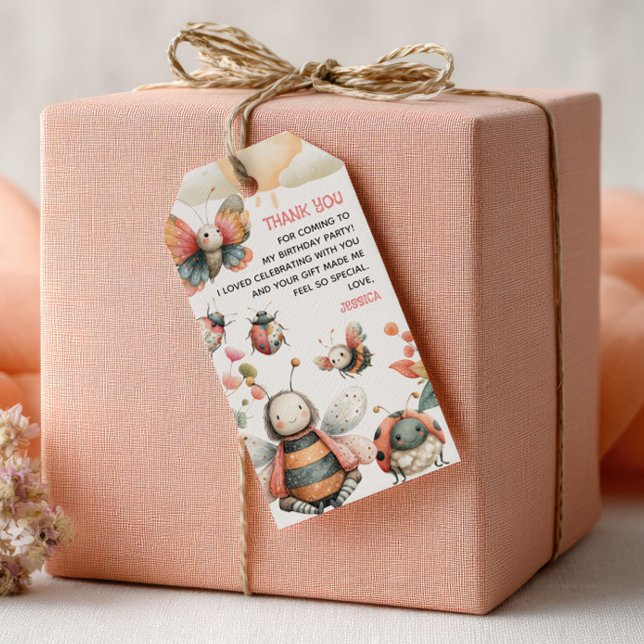 Etiqueta Para Presente BUGTÁSTICO Insetos Crianças Bonitas Aniversário Ob (Criador carregado)