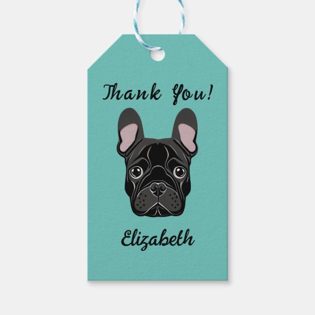 Etiqueta Para Presente Buldogue Francês (Frente)