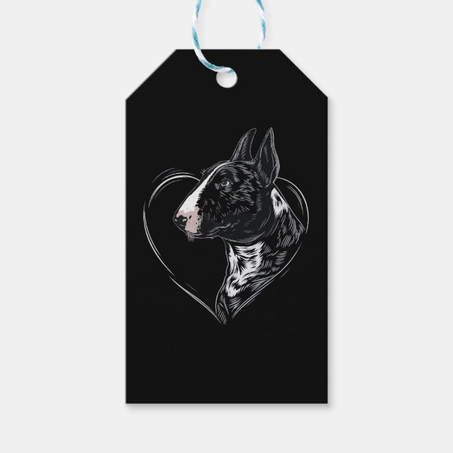 Etiqueta Para Presente Bull Terrier (Frente)