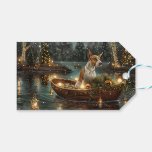 Etiqueta Para Presente Bull Terrier Christmas Voyage festiva