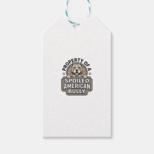 Etiqueta Para Presente Bully Americano Mimado Desenho de Gravura Vintage_
