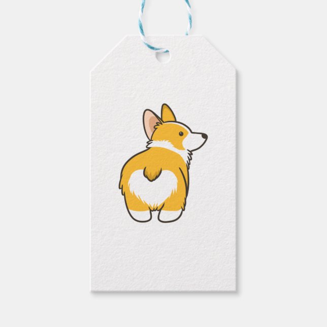 Etiqueta Para Presente Bumbum Corgi Heart (Frente)