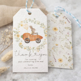 Etiqueta Para Presente Bunny Balloon Carrot Car Wildflower Wreath Favors