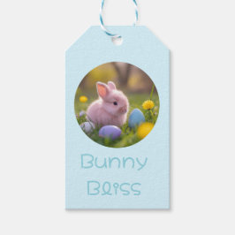 Etiqueta Para Presente Bunny Bliss - Páscoa de coelhinho rosa liso