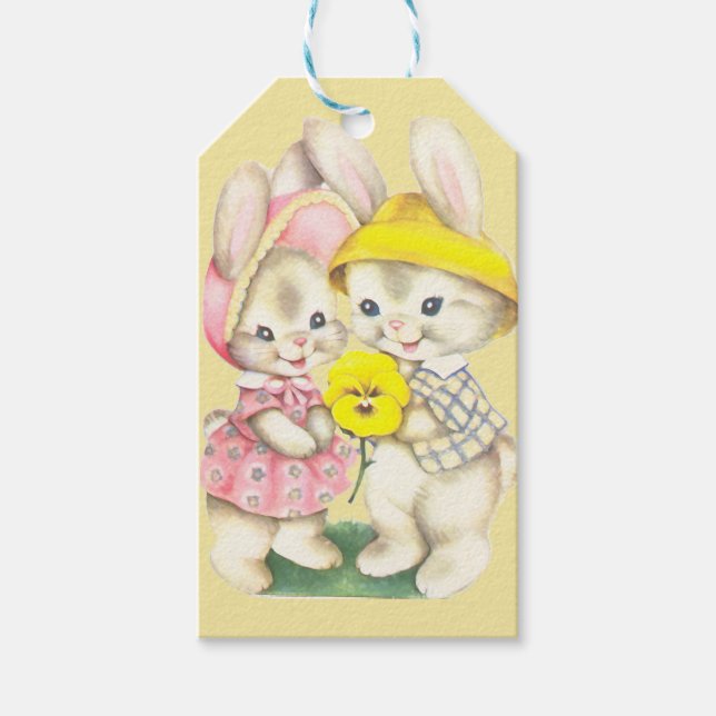 Etiqueta Para Presente Bunny Girl+Boy (Frente)