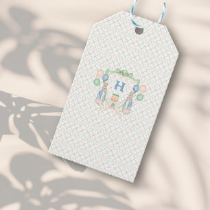 Etiqueta Para Presente Bunny Rabbit Carrot Monograma