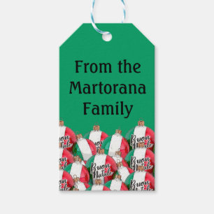 Etiqueta Para Presente Buon Natale Italiana Flag Ornaments