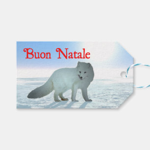 Etiqueta Para Presente Buon Natale - Raposa Árctica