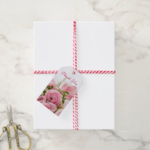 Etiqueta Para Presente Buquê aniversário dos rosas cor-de-rosa do 60th
