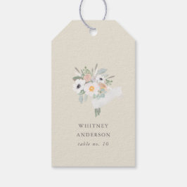 Etiqueta Para Presente Buquê de aquarela, Mesa n.o de Chá de panela