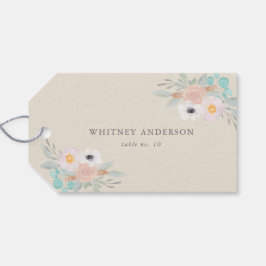 Etiqueta Para Presente Buquê de aquarela, Mesa n.o de Chá de panela