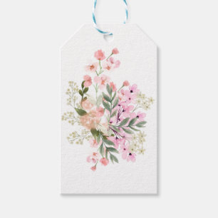 Etiqueta Para Presente Buquê Floral Rosa