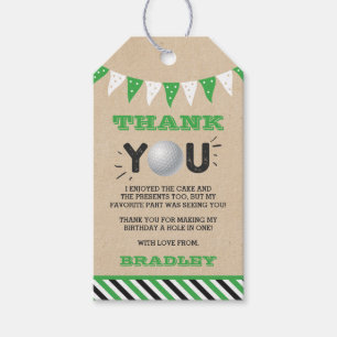 Etiqueta Para Presente Buraco Em Um Rapaz primeiro aniversario De Golfe P