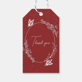 Etiqueta Para Presente Burgundy Butterfly Card