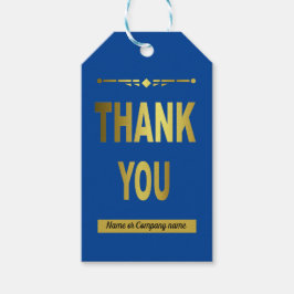 Etiqueta Para Presente Business Obrigado Etiqueta Azul de Presente de Tip