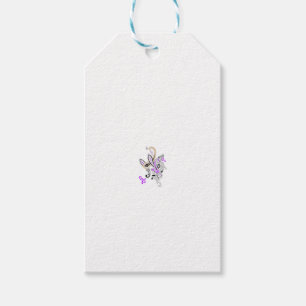 Etiqueta Para Presente Butterfly Fairy Tattoo Vetor - Vintage Floral Art