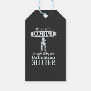 Etiqueta Para Presente Cabelo de Cachorro Dálmata Brilho Pet Divertido
