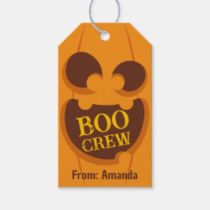 Etiqueta Para Presente Cabine de Boo do Halloween Pumpkin Cara Retro