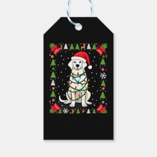 Etiqueta Para Presente Cachorro Boxer Branco Suéter de Natal Feio Funny X