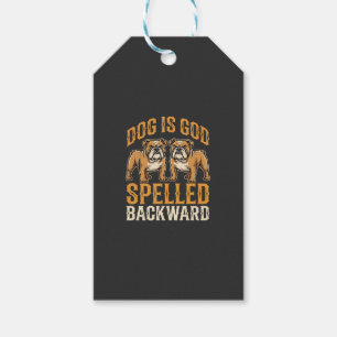 Etiqueta Para Presente Cachorro Bulldog Engraçado é Deus Escrito ao Contr